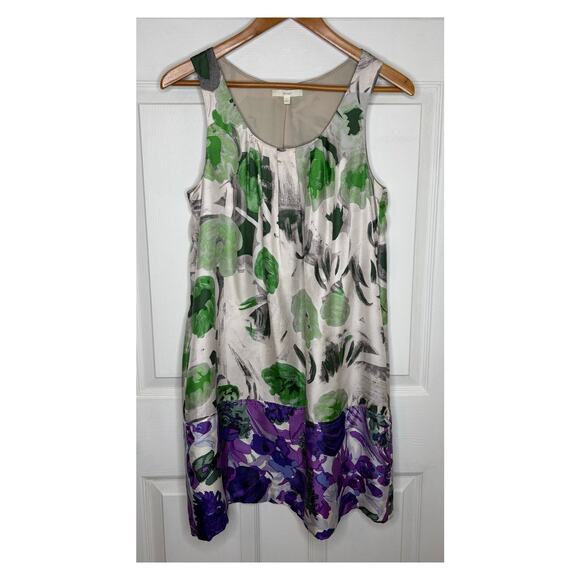 Eliot Women’s 2 Dress Sheath Sleeveless 100% Silk Floral Short Length - Picture 1 of 12
